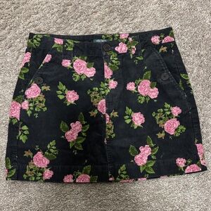Wild Fable Floral Mini Skirt in Gray and Pink